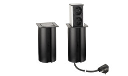 Elektrická zásuvka PowerUp 2x230V černá 